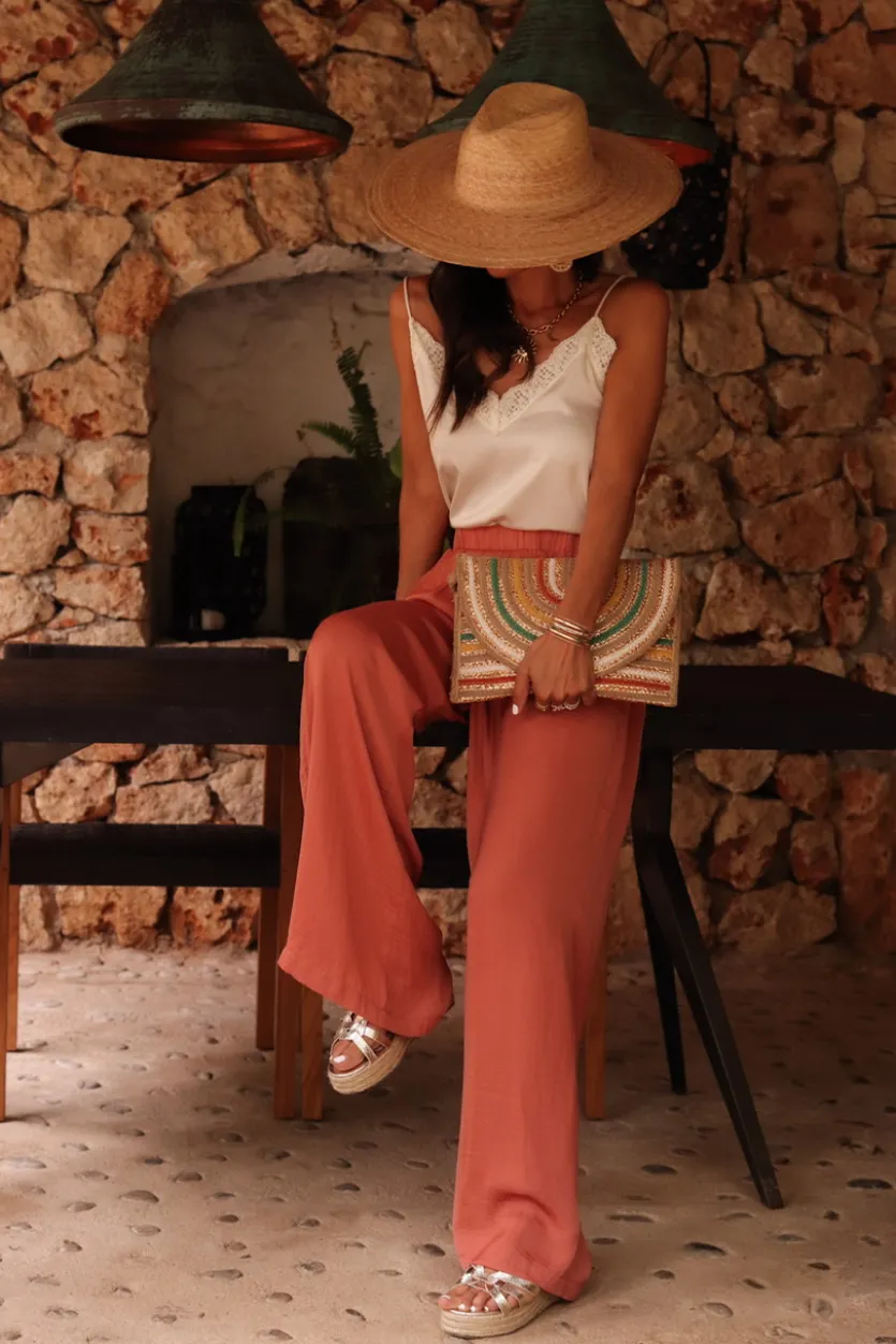 Cheap Pantalon Diva terracotta Pantalons