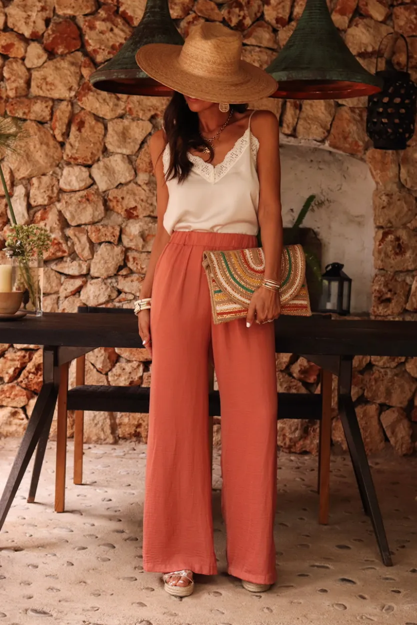 Cheap Pantalon Diva terracotta Pantalons