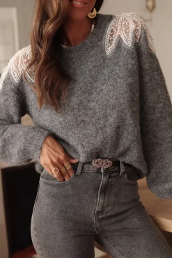 Flash Sale Pull Edwige gris Pulls