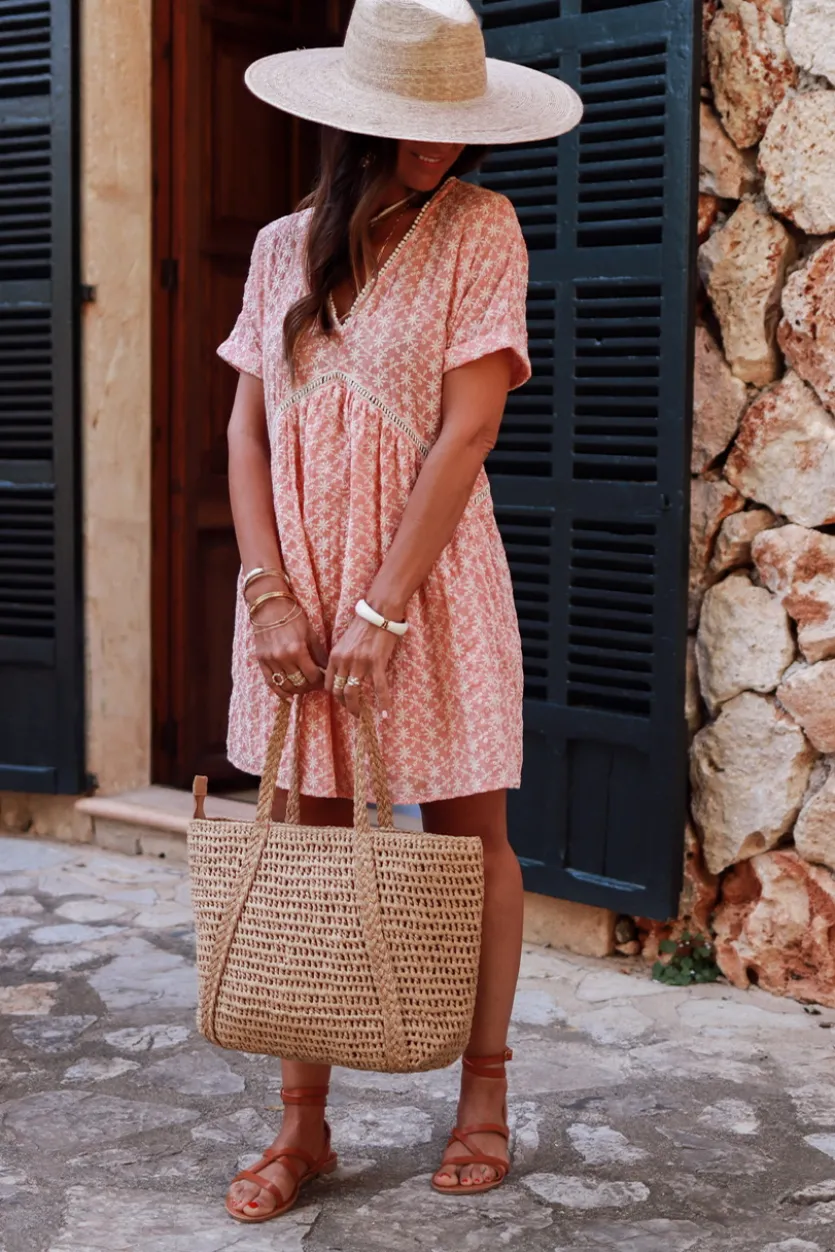 Best Robe Flavia rose brodée Robes