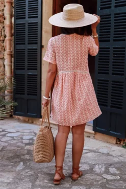 Best Robe Flavia rose brodée Robes