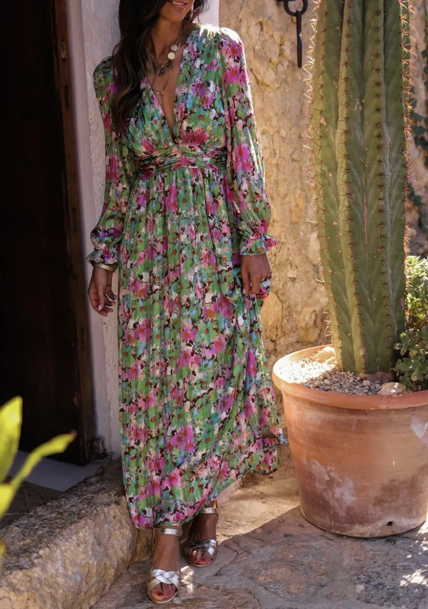 Cheap Robe longue Gabriela à fleurs Robes