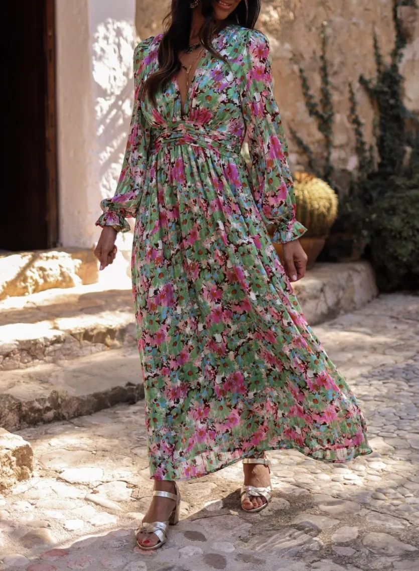 Cheap Robe longue Gabriela à fleurs Robes