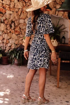 Hot Robe Sola bleu marine Robes