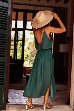 Cheap Robe Séréna vert canard Robes