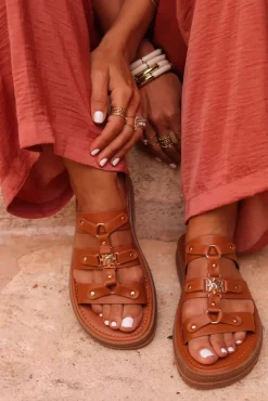 Clearance Sandales Elma camel Sandales