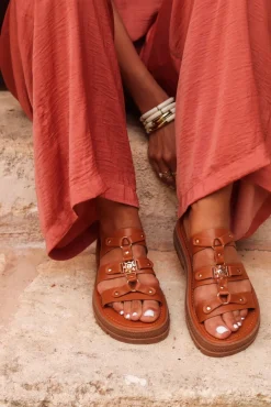 Clearance Sandales Elma camel Sandales