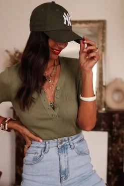 Clearance Top Andie kaki Tops