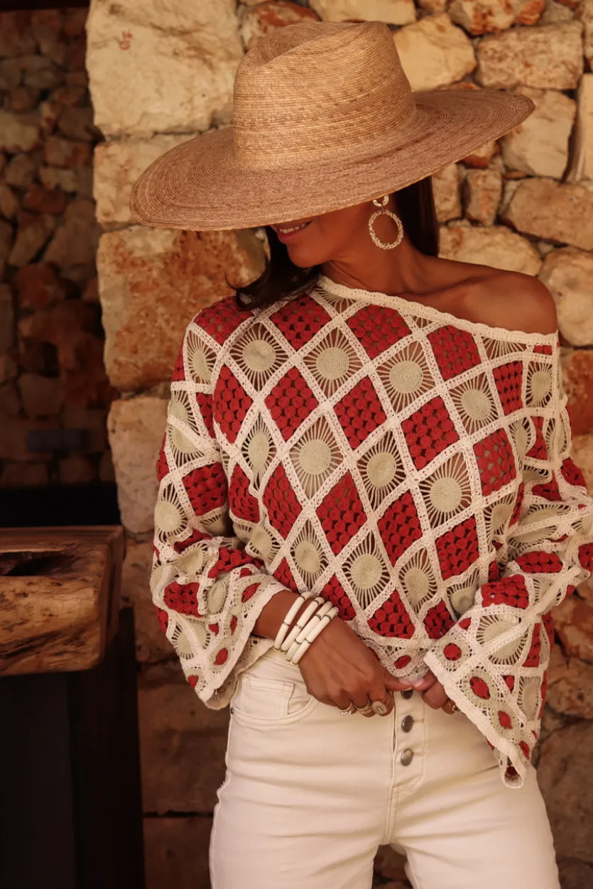 Flash Sale Top macramé Paloma Tops|Blouses