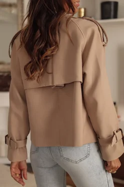 Outlet Trench court Lenny camel Vestes